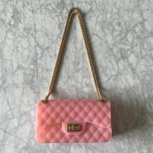 Plastic pink purse